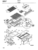 SHELVES Diagram and Parts List for F44P21ATD0  Frigidaire Refrigerator