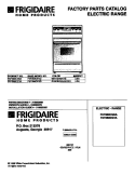 COVER Diagram and Parts List for FEF369CGTA  Frigidaire Range