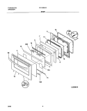 DOOR Diagram and Parts List for FEFL88ACC  Frigidaire Range