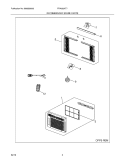 RECOMMENDED SPARE PARTS Diagram and Parts List for FRA053XT73  Frigidaire Air Conditioner
