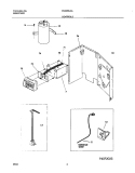 CONTROLS Diagram and Parts List for FAS255J2A6  Frigidaire Air Conditioner
