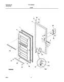 DOOR Diagram and Parts List for FFU21G5AW1  Frigidaire Freezer