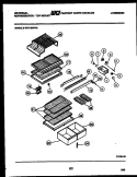 SHELVES AND SUPPORTS Diagram and Parts List for GTN155HH1  Frigidaire Refrigerator