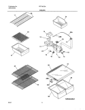 SHELVES Diagram and Parts List for FRT18IC5AZ0  Frigidaire Refrigerator