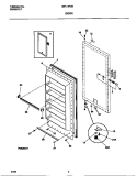 DOOR Diagram and Parts List for MFU16F3BW6  Frigidaire Freezer