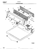 CONTROLS / TOP PANEL Diagram and Parts List for FDE747GES0  Frigidaire Dryer
