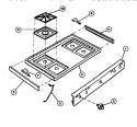 COOKTOP PARTS Diagram and Parts List for 30-3989-00-02  Tappan Range