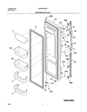 REFRIGERATOR DOOR Diagram and Parts List for FRS23H5ASB3  Frigidaire Refrigerator