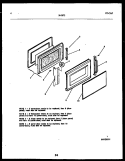 DOOR PARTS Diagram and Parts List for 56-3872-10-02  Tappan Microwave