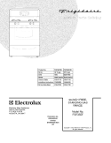 COVER Diagram and Parts List for FGF355FWE  Frigidaire Range