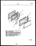 DOOR PARTS Diagram and Parts List for 56-9381-00-03  Tappan Microwave