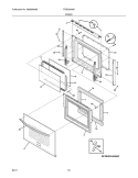 DOOR Diagram and Parts List for FGES3045KBC  Frigidaire Wall Oven