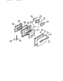 OVEN DOOR Diagram and Parts List for 57-5709-10-03  Tappan Microwave Oven Combo
