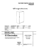 COVER Diagram and Parts List for FFU14F3AW2  Frigidaire Freezer