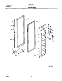 FREEZER DOOR Diagram and Parts List for FRS20QRCW4  Frigidaire Refrigerator