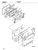 DOOR Diagram and Parts List for FES367CETF  Frigidaire Range