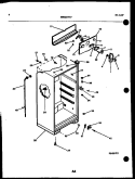 CABINET PARTS Diagram and Parts List for TPK160JN2W  Kelvinator Refrigerator
