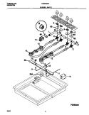 BURNER PARTS Diagram and Parts List for TGC8X3XCW3  Tappan Cooktop
