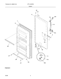 DOOR Diagram and Parts List for LFFU1424DW8  Frigidaire Freezer