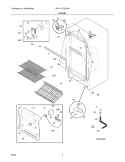 CABINET Diagram and Parts List for WFU11FC2CW0  Westinghouse Freezer