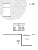 COVER Diagram and Parts List for CRT151HLW5  Crosley Refrigerator
