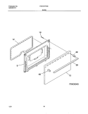 DOOR Diagram and Parts List for FGF311PHSE  Frigidaire Range