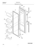 REFRIGERATOR DOOR Diagram and Parts List for FRS26RLECS0  Frigidaire Refrigerator