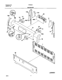 BACKGUARD Diagram and Parts List for FEF352AUA  Frigidaire Range