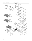 SHELVES Diagram and Parts List for FGHS2655KP2  Frigidaire Refrigerator