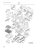 BODY Diagram and Parts List for FGS365EBE  Frigidaire Range