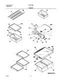 SHELVES Diagram and Parts List for FRT21FR6AB3  Frigidaire Refrigerator