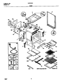 BODY Diagram and Parts List for FGF376CEBE  Frigidaire Range