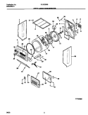 UPPER CABINET / DRUM / HEATER Diagram and Parts List for FLXE52RBS7  Frigidaire Washer Dryer Combo