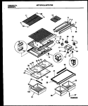 SHELVES AND SUPPORTS Diagram and Parts List for MRT19PNBD0  Uni Refrigerator