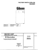 COVER Diagram and Parts List for GWS223RHS1  Gibson Washer