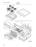 TOP / DRAWER Diagram and Parts List for EW30ES65GBA  Electrolux Range