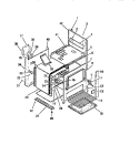 INTERIOR OVEN, PANELS, FRAME Diagram and Parts List for GG46CL0  Frigidaire Range