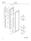 FREEZER DOOR Diagram and Parts List for FRS26BH5CQ2  Frigidaire Refrigerator