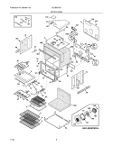 UPPER OVEN Diagram and Parts List for GLEB30T9DSA  Frigidaire Wall Oven