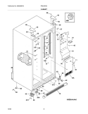 CABINET Diagram and Parts List for FRS23R4CB3  Frigidaire Refrigerator