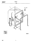 TUB Diagram and Parts List for FDB636GFS2  Frigidaire Dishwasher