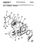 DOOR Diagram and Parts List for WDG546RBW1  Frigidaire Dryer