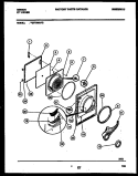 DOOR PARTS Diagram and Parts List for DE27T3WAFC  Gibson Dryer