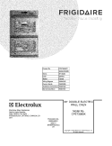 COVER Diagram and Parts List for CPET3085KF1  Frigidaire Wall Oven