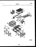 SHELVES AND SUPPORTS Diagram and Parts List for RT185NCW0  Frigidaire Refrigerator