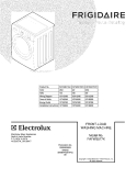 COVER Diagram and Parts List for FAFW3577KA1  Frigidaire Washer