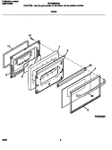 DOOR Diagram and Parts List for FEF336BGDB  Frigidaire Range