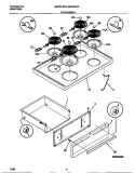TOP / DRAWER Diagram and Parts List for MEF303PCWC  Frigidaire Range
