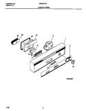 CONTROL PANEL Diagram and Parts List for MDB421RFR3  Frigidaire Dishwasher