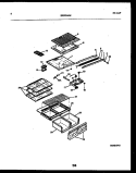 SHELVES AND SUPPORTS Diagram and Parts List for FPDA18TPW1  Frigidaire Refrigerator